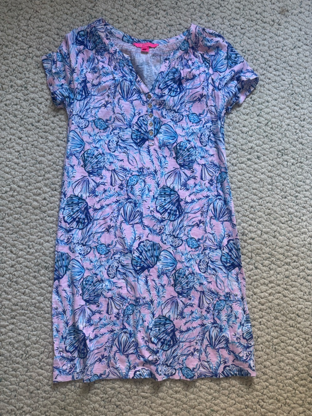 Lilly Pulitzer Shell Print Short Sleeve Dress
